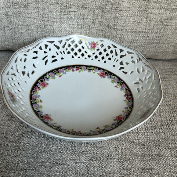 Oscar De La Renta West Germany Vintage Fine China lace floral serving bowl EUC - Picture 12 of 12